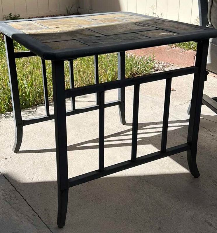 Photo 1 of METAL PATIO SIDE TABLE