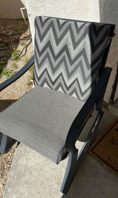 Photo 2 of ROCKING METAL PATIO CHAIR WITH CUSHIONS
