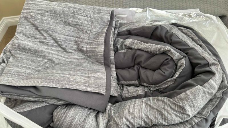 Photo 1 of GREY KING COMFORTER SET OF WITH BED SKIRT AND PILLOW SHAMS