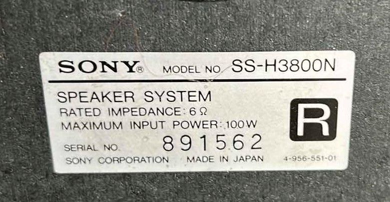 Photo 1 of TWO SONY SPEAKERS