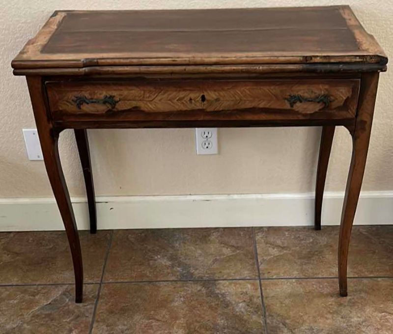 Photo 3 of ANTIQUE WOODEN TABLE WITH LOCK & KEY