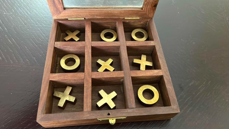 Photo 2 of WOODEN TIC- TAC - TOE GAME