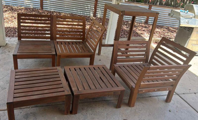 Photo 1 of WOOD PATIO SET