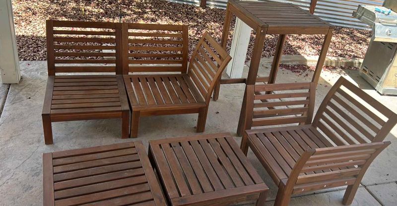 Photo 4 of WOOD PATIO SET