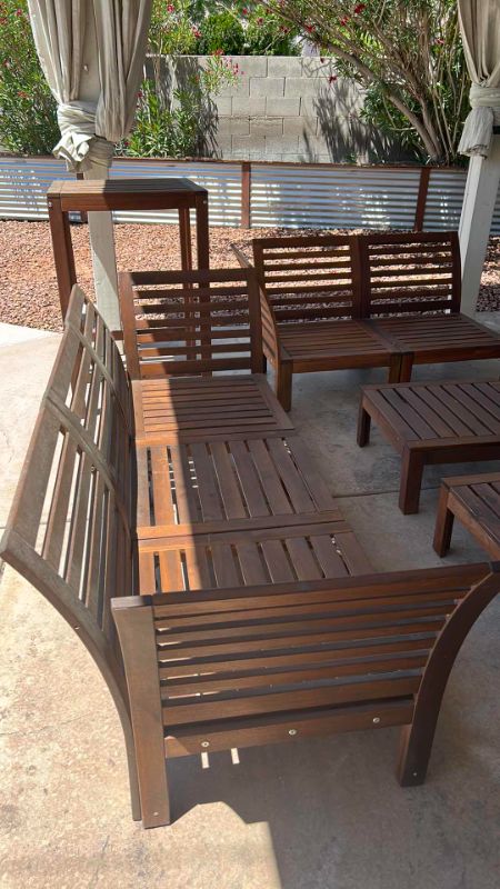 Photo 2 of 5 PC WOOD PATIO SET