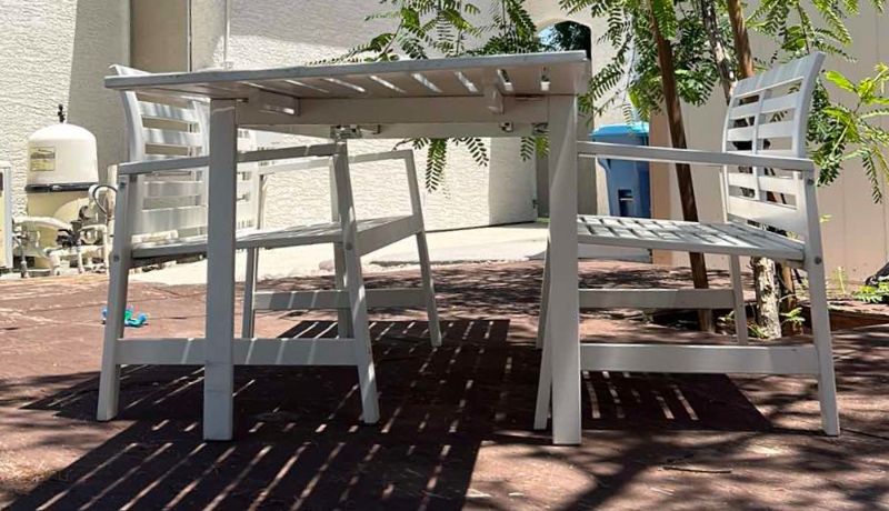 Photo 5 of WHITE PICNIC TABLE PATIO SET