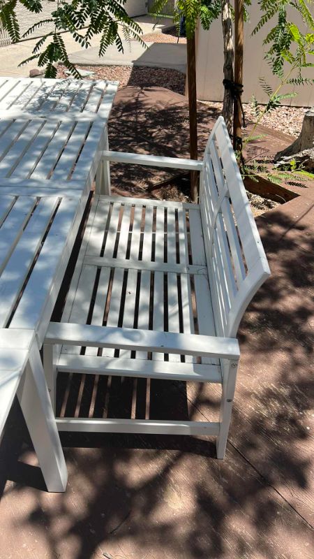 Photo 3 of WHITE PICNIC TABLE PATIO SET