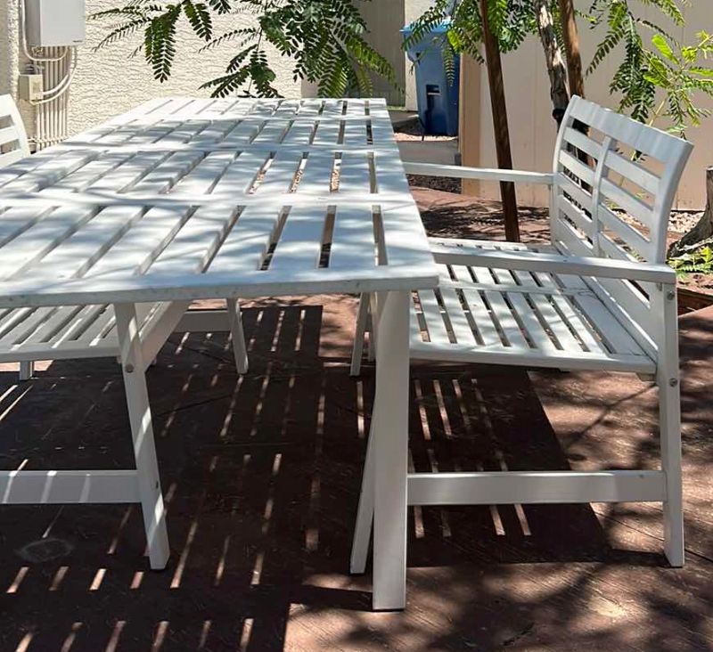 Photo 4 of WHITE PICNIC TABLE PATIO SET