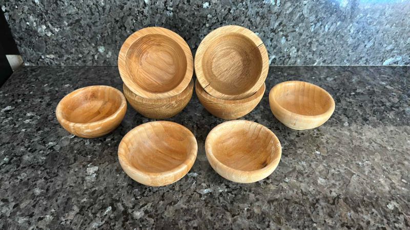 Photo 1 of WOODEN RICE BOWLS