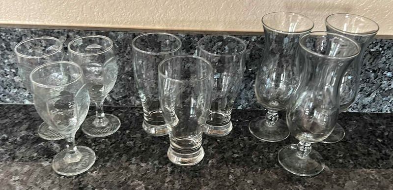 Photo 2 of 9PC GLASSWARE