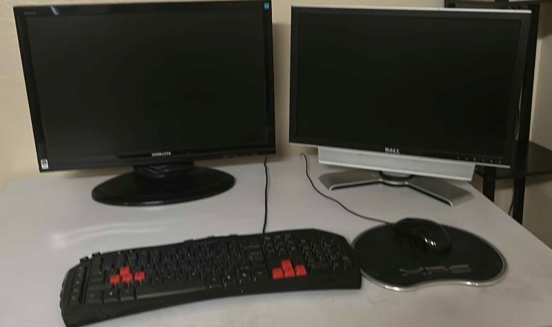 Photo 1 of TWO MONITORS, KEYBOARD AND MOUSE