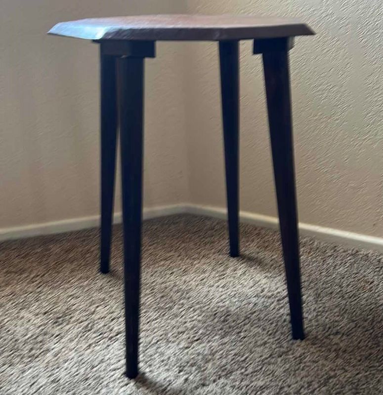 Photo 2 of BROWN WOOD SIDE TABLE