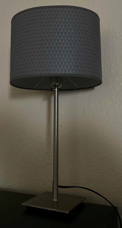 Photo 1 of GREY NIGHTSTAND TABLE LAMP