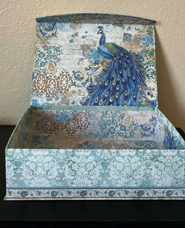 Photo 3 of 2 PEACOCK STORAGE BOOK BOXES