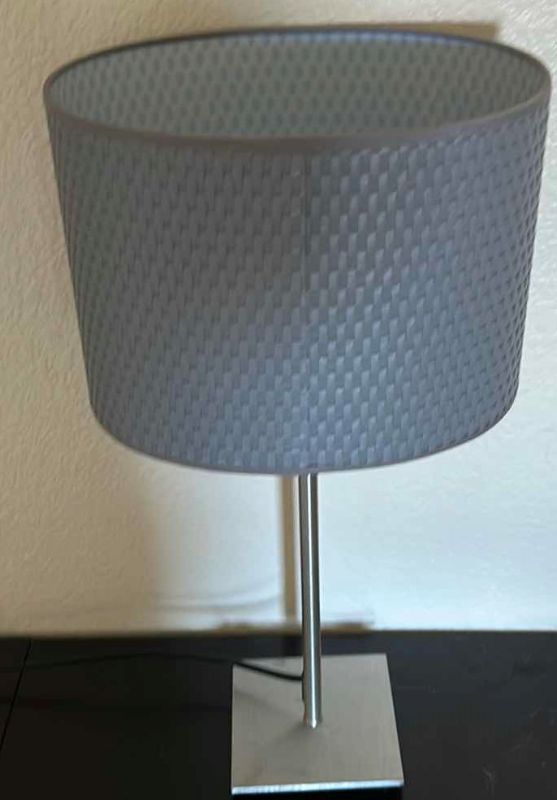 Photo 1 of GREY NIGHTSTAND TABLE LAMP