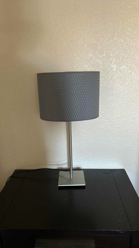 Photo 2 of GREY NIGHTSTAND TABLE LAMP