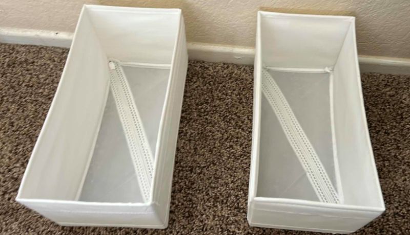 Photo 4 of WHITE FABRIC STORAGE BOXES