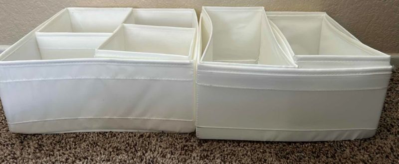 Photo 2 of WHITE FABRIC STORAGE BOXES