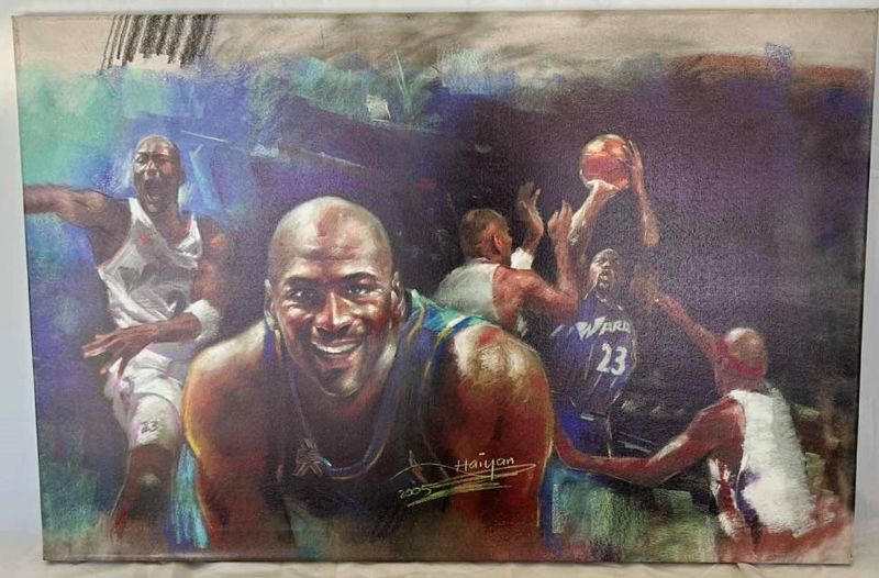 Photo 1 of PRINT ON CANVAS - "MICHAEL JORDAN" 36" x 24"