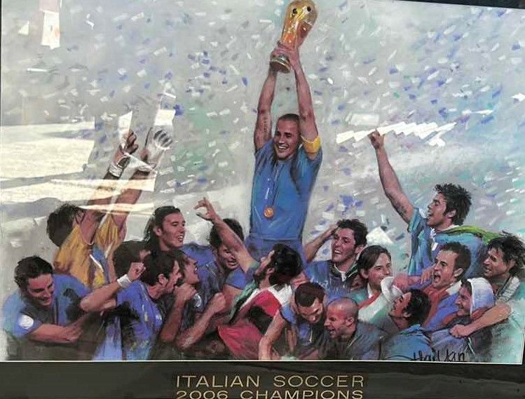 Photo 1 of ITALIAN SOCCER 2006 CHAMPIONS FRAMED PRINT - 31" x 25"