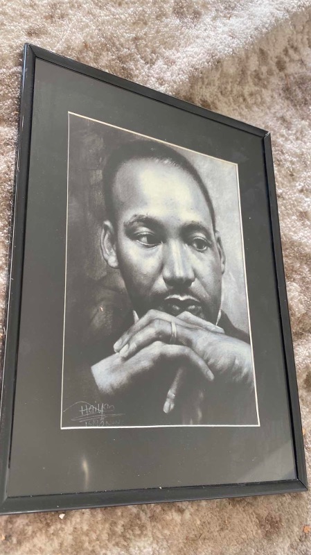 Photo 1 of FRAMED 11 x 14 MARTIN LUTHER KING ART BY HAIYAN MATTE 