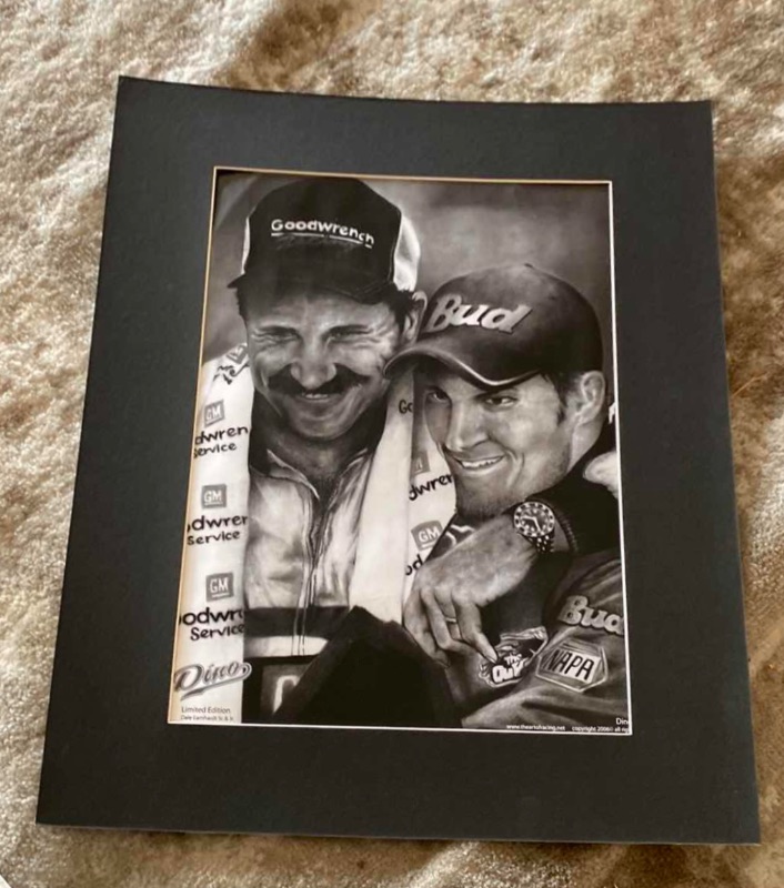 Photo 1 of LIMITED EDITION DALE EARNHARDT SR AND JR PRINT  10 x 20