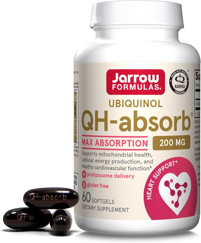 Photo 1 of Jarrow Formulas QH-absorb 200 mg - 60 Softgels - High Absorption Co-Q10 - Active Antioxidant Form of Co-Q10 - Supports Mitochondrial Energy Production and Cardiovascular Health - 60 Servings [EXP: 04/2025]