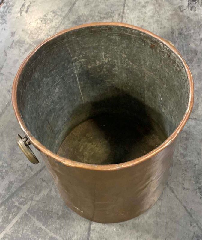 Photo 3 of ANTIQUE COPPER POT 17” X H 18”