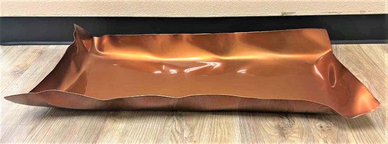 Photo 1 of ABSTRACT SCULPTURED COPPER TRAY 28” x 12” x H3”