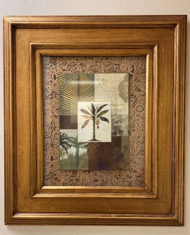 Photo 1 of WOOD FRAMED TOMMY BAHAMAS “TROPICAL” ARTWORK 26” X 31”