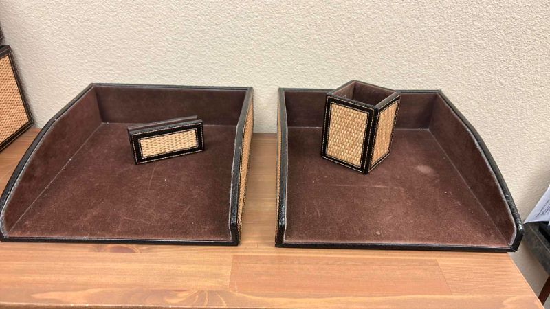 Photo 3 of CANE DESK ORGANIZERS 7 PIECES