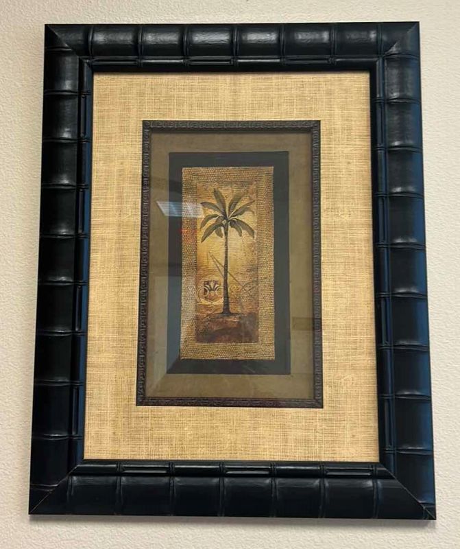 Photo 1 of DARK BROWN BAMBOO FRAMED (PALM) MULTIDIMENSIONAL 21” x 27”