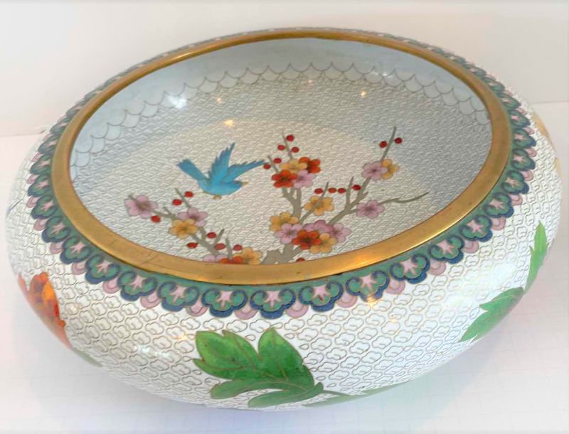 Photo 1 of VINTAGE JINGFA CLOISONNÉ BOWL 12”