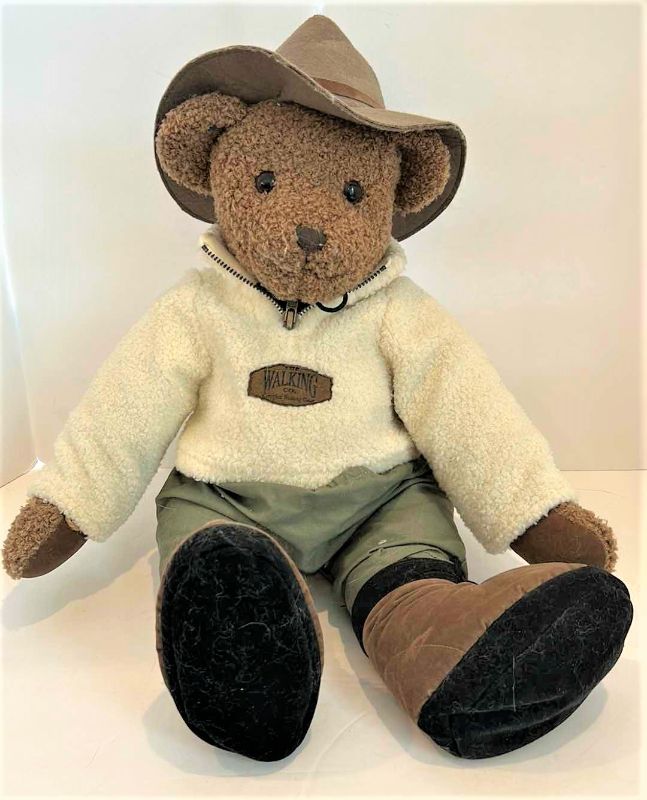 Photo 1 of VTG WALKING CO TRACKER Jointed Stuffed 18” Teddy Bear Limited Edition 1998