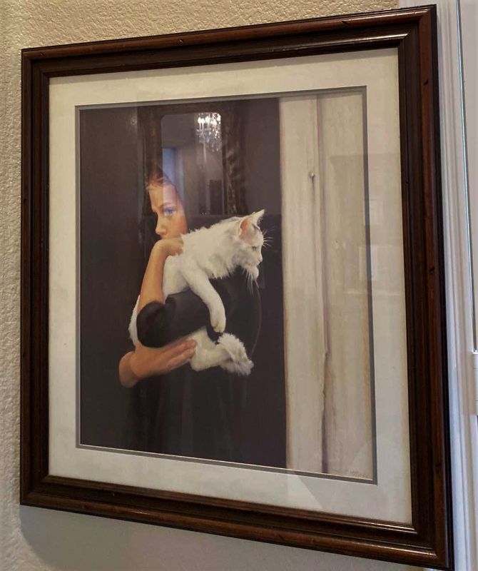Photo 1 of WOOD FRAMED “SARAH” SIGNED BY ARTIST N. A. NOEL 26” X 28”