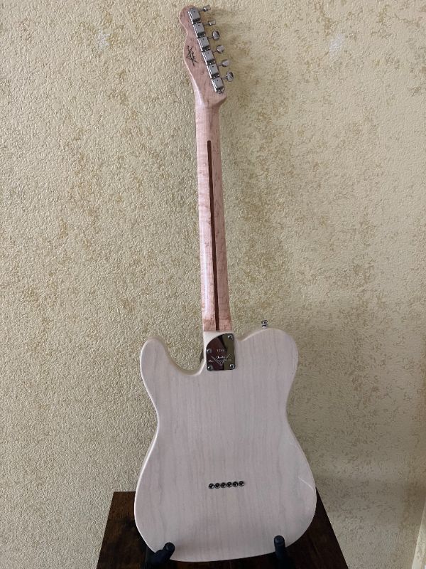 Photo 4 of 2011 FENDER CUSTOM DELUXE TELECASTER 7195 GUITAR-AGED WHITE BLONDE W ROSEWOOD FINGERBOARD (COA & ORIGINAL PAPERWORK INCLUDED)