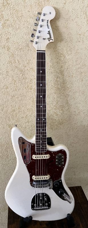 Photo 4 of FENDER CUSTOM SHOP '66 JAGUAR DELUXE CLASSIC ELECTRIC GUITAR AGED OLYMPIC WHITE (COA & ORIGINAL PAPERWORK INCLUDED)