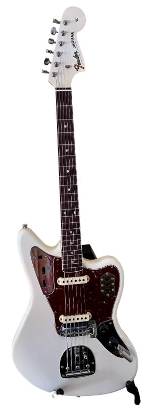 Photo 3 of FENDER CUSTOM SHOP '66 JAGUAR DELUXE CLASSIC ELECTRIC GUITAR AGED OLYMPIC WHITE (COA & ORIGINAL PAPERWORK INCLUDED)