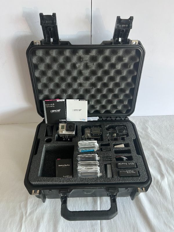 Photo 1 of GO PRO 3+ W ACCESSORIES IN BLACK CARRYING CASE