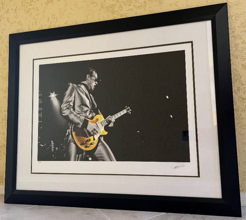 Photo 2 of FRAMED INTERNATIONALLY RENOWED GUITARIST  "JOE BONAMASSA" SIGNED & NUMBERED 79/100  (36” x 32”)