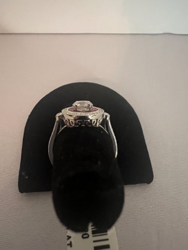 Photo 3 of PLATINUM RUBY & DIAMOND RING (APPROX SIZE 6)  RN026620