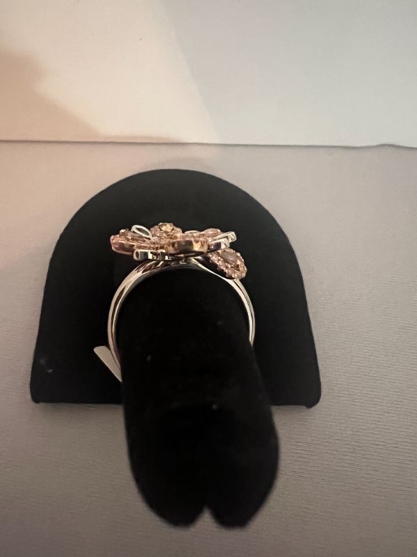 Photo 3 of 18K ROSE GOLD & WHITE DIAMOND & PINK DIAMOND RING (APPROX SIZE 6.5)  RN028867 