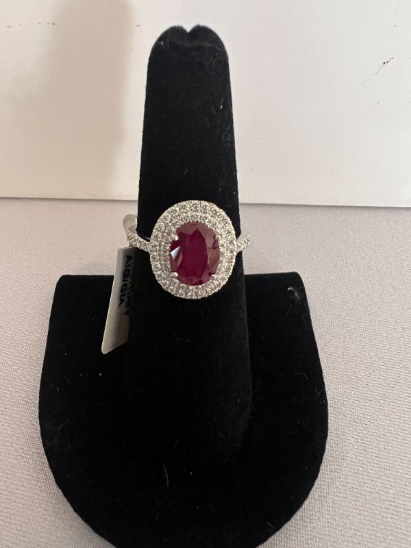 Photo 1 of PLATINUM RUBY & DIAMOND RING (APPROX SIZE 6.5) RN032008 