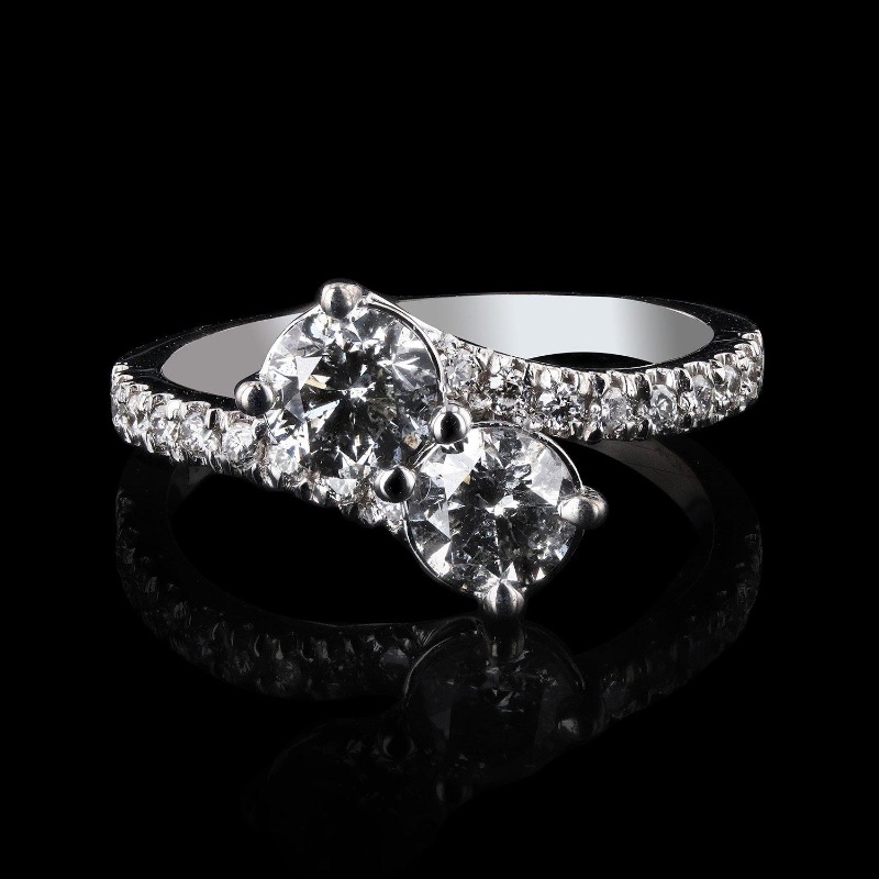 Photo 1 of 1.18ctw Diamond 14K White Gold Ring (1.43ctw Diamonds) (APPROX SIZE 6-7) RN028796