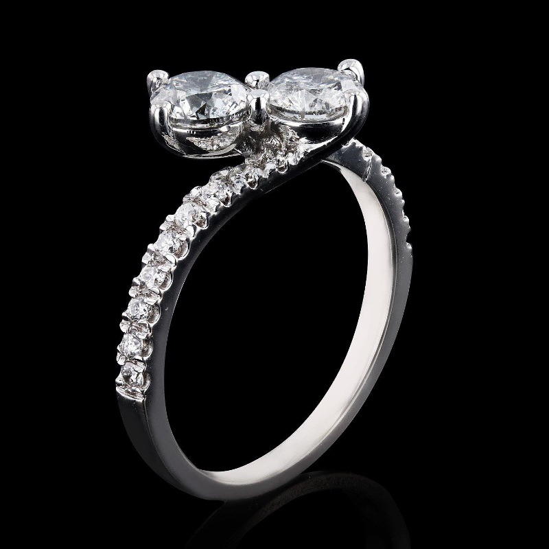 Photo 3 of 1.18ctw Diamond 14K White Gold Ring (1.43ctw Diamonds) (APPROX SIZE 6-7) RN028796