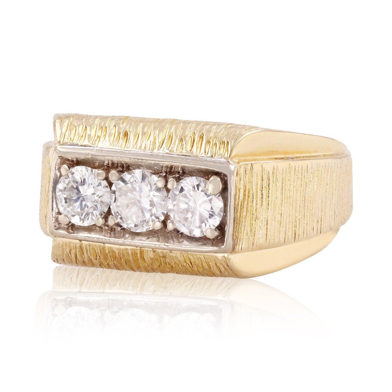 Photo 1 of 1.00ctw Diamond 14K Yellow Gold Ring W MSRP CERTIFIED APPRAISAL (APPROX SIZE 6-7)   RN022589