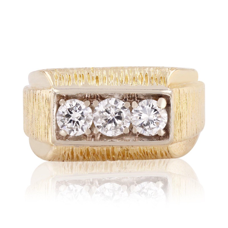 Photo 2 of 1.00ctw Diamond 14K Yellow Gold Ring W MSRP CERTIFIED APPRAISAL (APPROX SIZE 6-7)   RN022589