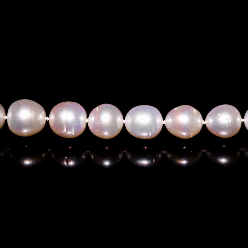 Photo 2 of 10mm to 13mm White South Sea Pearl 14K White Gold Necklace W MSRP CERTIFIED APPRAISAL   NK014694