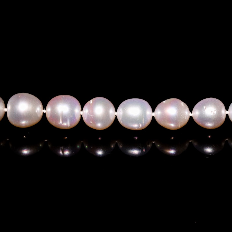 Photo 1 of 10mm to 13mm White South Sea Pearl 14K White Gold Necklace W MSRP CERTIFIED APPRAISAL   NK014694