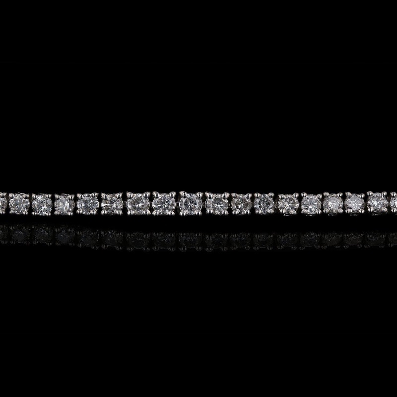 Photo 4 of 5.63ctw Diamond 14KT White Gold Tennis Bracelet w. MSRP APPRAISAL BR005670